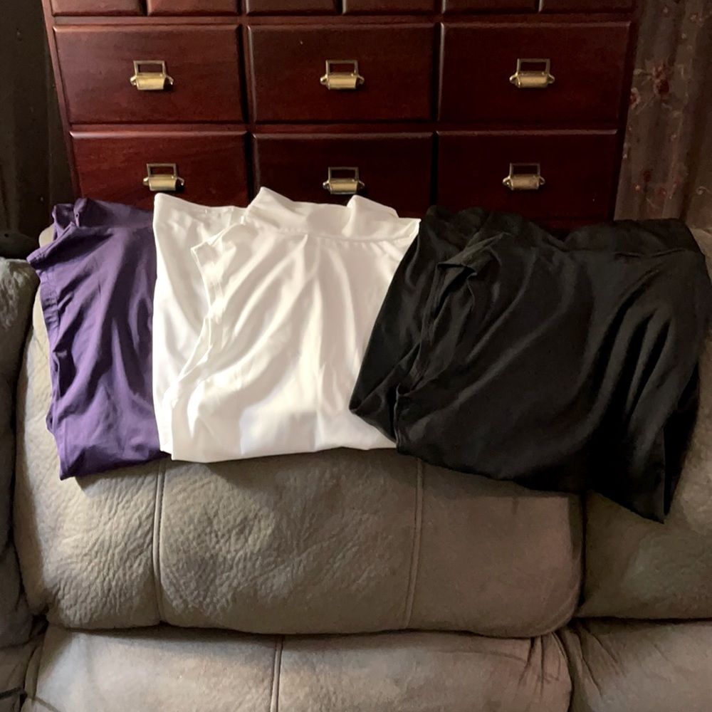 Three NWT Sleeveless Mock Turtlenecks.